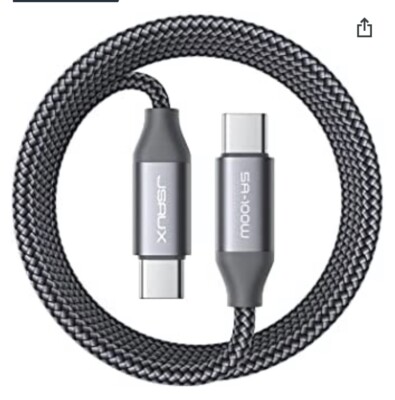 USB C to USB C cable 100W 10ft Rapid Charger For MacBook,iPad,galaxy,pixel
