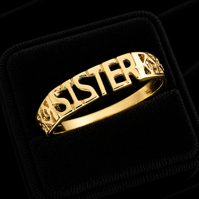Sister Ring 9ct Yellow Gold Hallmarked Sizes L - S British Made