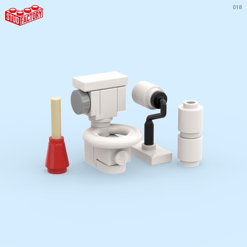 Toilet (Mini-Figure Scale) – Custom Lego Kit