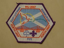 WSJ 2007 Forth Unit East Lothian Edinburgh Fife {World Scout Jamboree} Badge