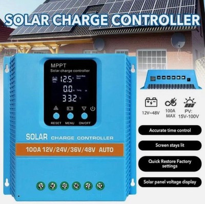 4800W 100A MPPT Solar Charge Controller 12V/24V/36V/48V Battery PV Regulator US