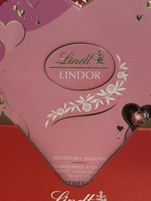 Lindt Lindor Strawberry and Creme White Chocolate Truffles Heart 5.5 oz