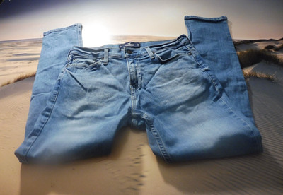 Hollister Taper Jeans Hose blau W 30 L32 Epic Flex W 38 cm L 102 cm stretch