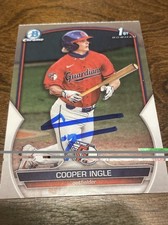 Cooper Ingle Ip Signed 1st Bowman Chrome 2023 Bowman Draft Guardians GTP