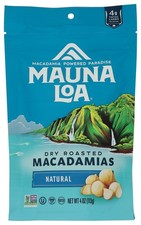 Natural Dry Roasted Macadamias Mauna Loa 4 Oz
