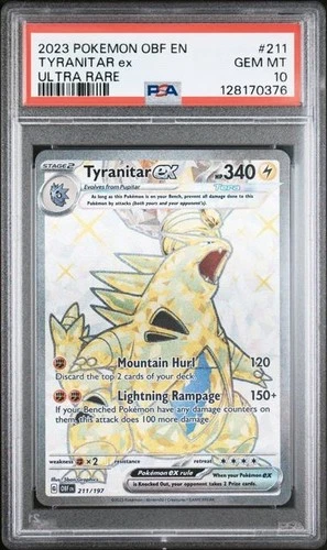 Pokémon Obsidian Flames Tyranitar EX 211/197 Ultra Rare Holo PSA 10 GEM MINT!