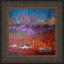 Square Museum Black Picture Frame - UV Acrylic, Backing, Hanging Hardware