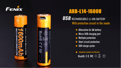 FENIX ARB-L14-1600U GESCHÜTZTER MIGNON AA LR6 LI-IONEN AKKU