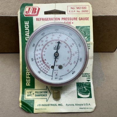 #ad Jb Industries M2 500 Gauge Refrigeration Pressure Gauge Surge $12.95