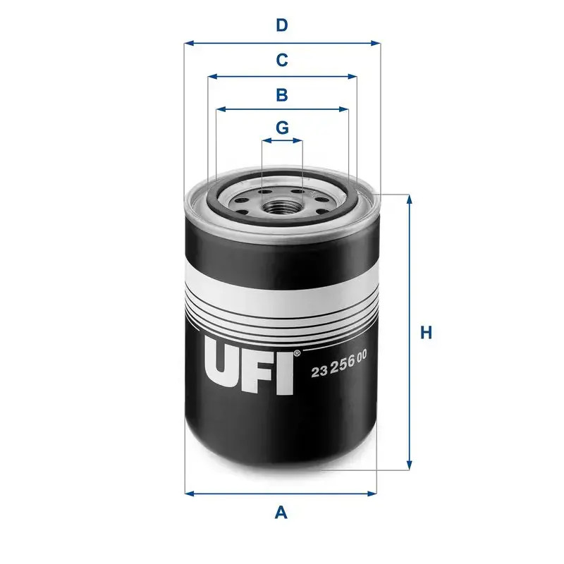 Oil filter Spin-on Filter 23.256.00 UFI for NISSAN FORD CARBODIES LTI - Image 2