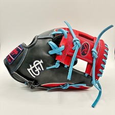 Guante de béisbol Rawlings Heart Of The Hide Cardenales de San Luis azul rojo derecho 11,5"