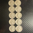 10 SILVER 1951, 1957, 1959 Silver Washington Quarters