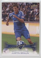 2012 Upper Deck MLS Justin Braun #74 0q5