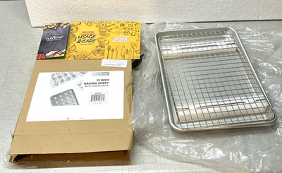 NEW 9x13 ALuminum Baking Sheet with Cooling Rack Nutrichef