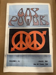 Gay Power Vol. 1 No. 1 First Issue LGBTQ Gay Liberation Newspaper Magazine NYC