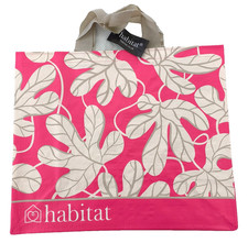 Image of HABITAT Large Colour Bag handle Shopping bag PINK GEOMETRIC Limited