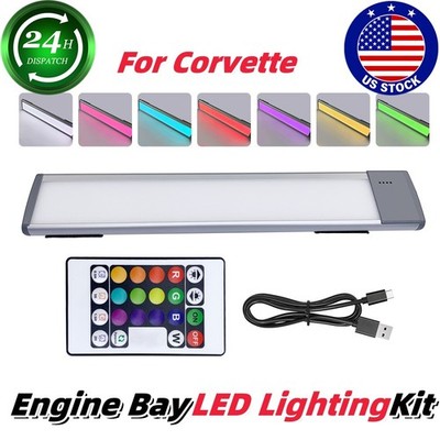 1SET For C8 Corvette Stingray/Z06/E-Ray Engine Bay LED Lighting Kit-WirelessRGB 