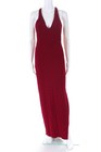 Nicole Miller Womens Deep Love V Neck Sleeveless Sheath Gown Red Size 6 10886858