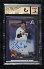 2016 Bowman Draft Chrome Pick Purple Refractor Braxton Garrett BGS 9.5 Auto 4d3