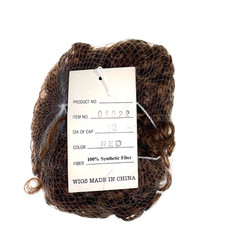 Red Doll Hair Wig 100 Synthetic Fiber Cap 12 01022 Vintage Curly NEW Old Stock