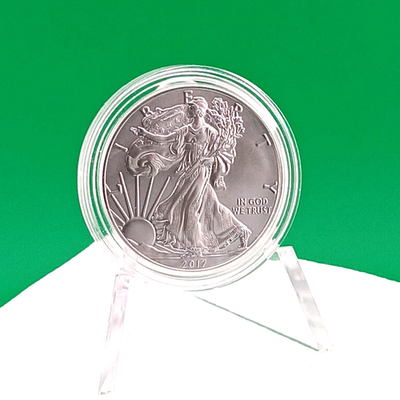 #ad 2017 American Silver Eagle 1oz .999 Fine Silver In Capsule $88.95