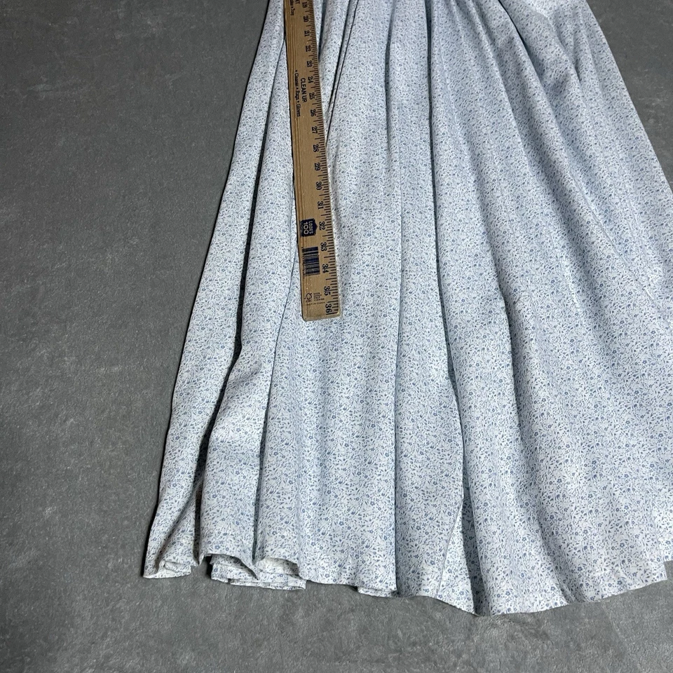 Vintage Handmade Maxi Dress Girls 10 Ditsy Floral 70s Cottagecore Prairie - Image 2 of 4