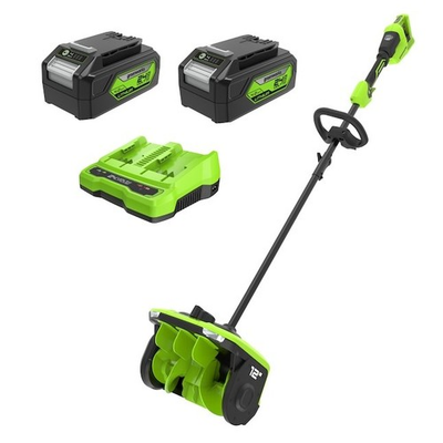 #ad NEW IN BOX Get ready for snow with this Greenworks 12quot; 2x24v Snow Shovel Kit $299.00
