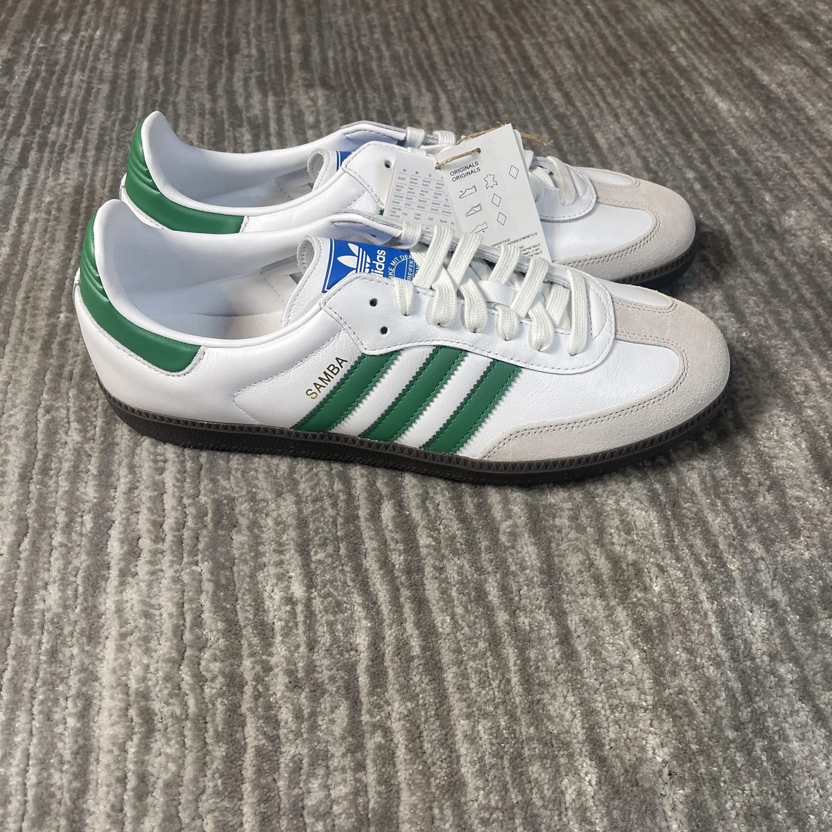 adidas SAMBA ホワイト/グリーン adidas Samba OG White Collegiate Green - огромный выбор по лучшим