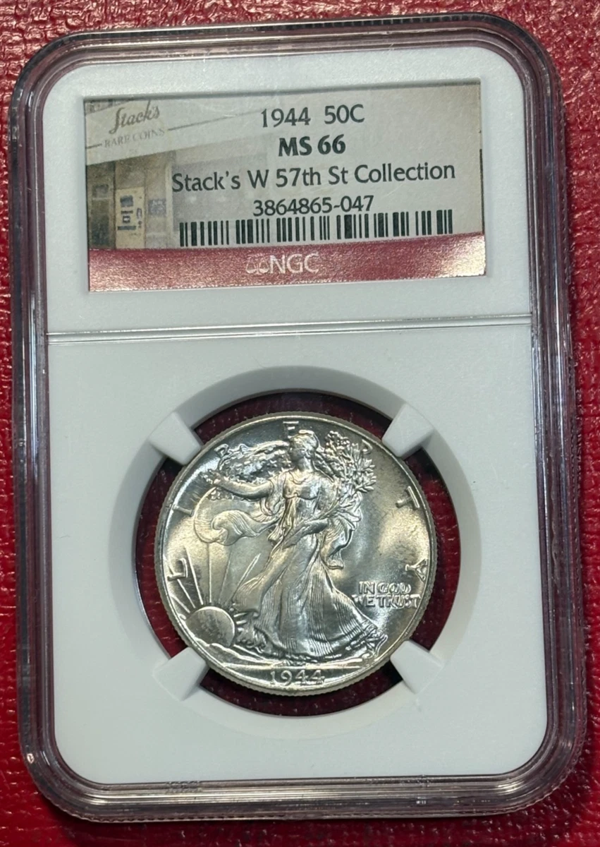 1944 Year Grade MS 66 Liberty Walking Half Dollars (1916-1947) for