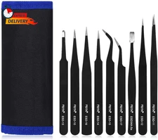 Precision Tweezer Set - FEITA Professional ESD Stainless Steel anti Static Tweez
