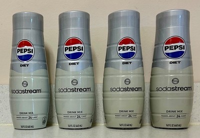 4 Soda Stream Diet Pepsi Beverage 14.9 Fl ozEa of Concentrated Syrup