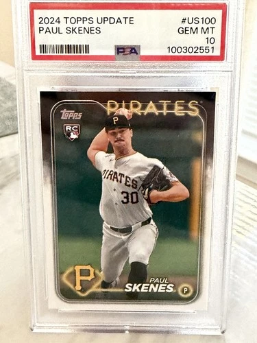 2024 Topps Update Series - Paul Skenes #US100 White Uniform (RC) PSA 10