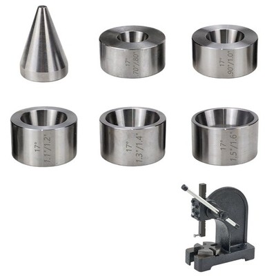 17 Degree Folding Die Set 5 Piece Die Set(0.70'' x 0.80'')(0.90'' x 1.00'')(1.10'' x