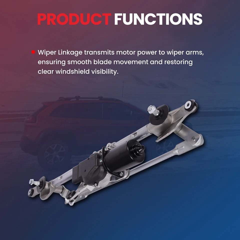 Conjunto de acoplamiento y motor limpiaparabrisas delantero apto para Chevrolet Equinox GMC Terrain 10-17 Foto 3 de 4