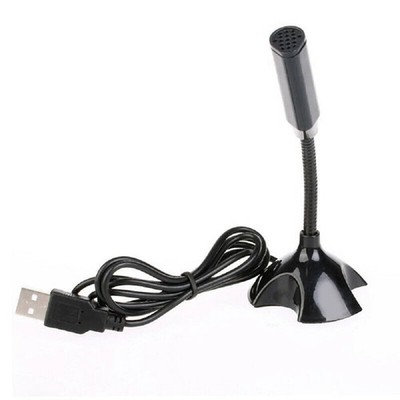 USB Computer Mini Condenser Microphone Stand Recording Mic For Desktop PC/Laptop
