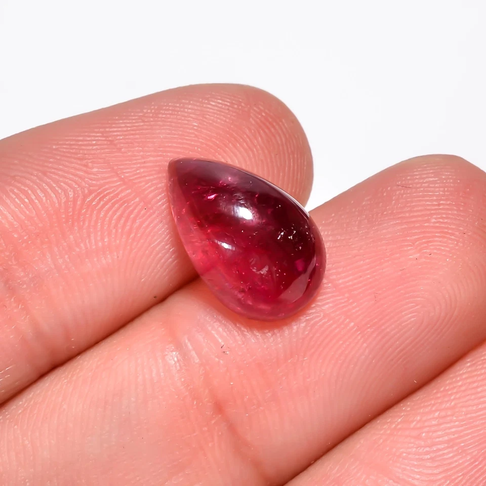 5.5Ct Pear Pink Tourmaline Cabochon 13x8x5mm Loose Natural Gemstone Translucent - Image 2 of 4
