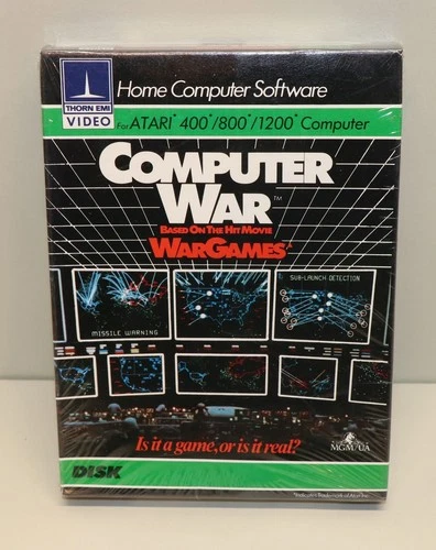 1983 Computer War WarGames Movie Atari 400/800/1200 PC Video Game New Sealed