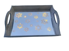 Illuminated Hanukkah Tray 11" x 14"
