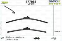 Toyota Prius Scheibenwischer 16-22 OEM Valeo 577981 Flach J-Haken