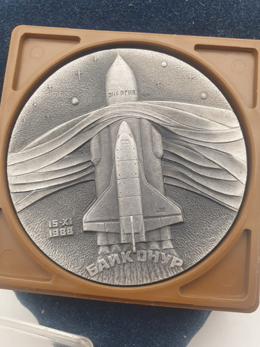 Table Medal heavy rocket "Energia", commemorative table medal Baikonur