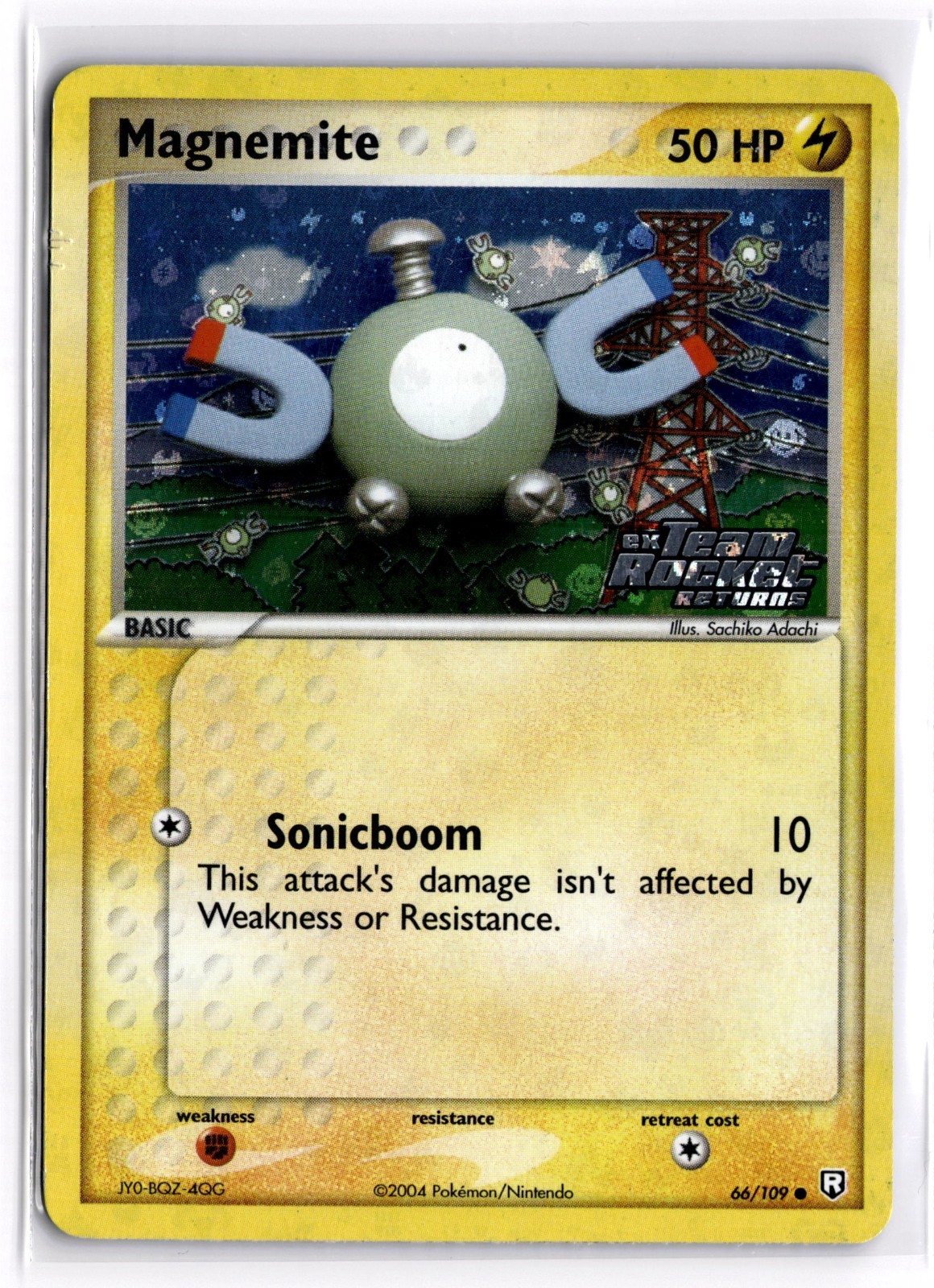 Pokemon TCG Magnemite 66/109 Team Rocket Returns Reverse Holo Stamped MP