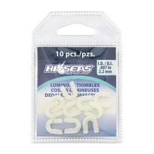 10 PCS Terminal Tackle Thimbles Stainless Steel Glow Plastic Line Protectors