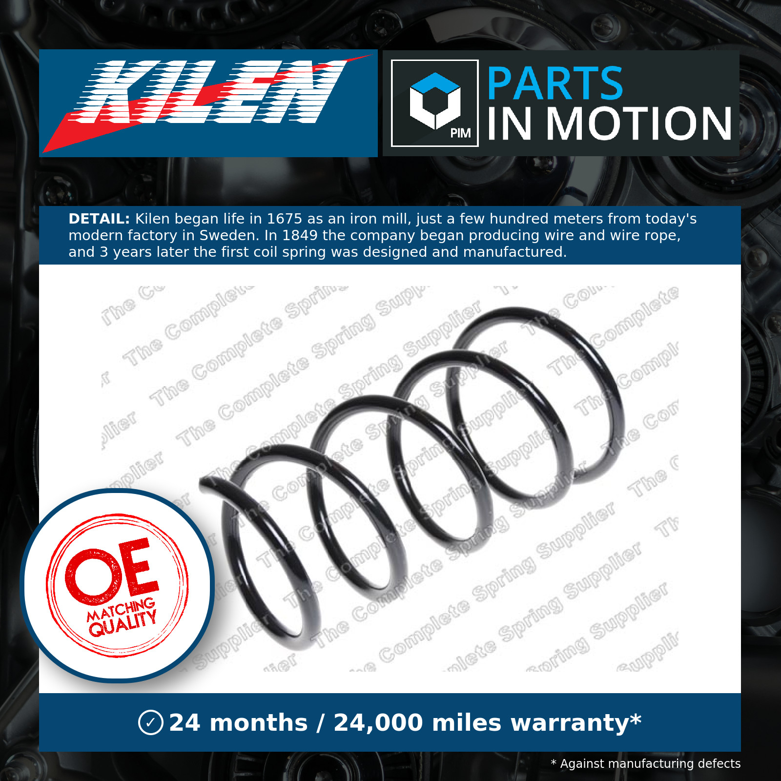 OEM Kilen 22054 Front Suspension Coil Spring for Renault Twingo II 8200948652 - Image 5