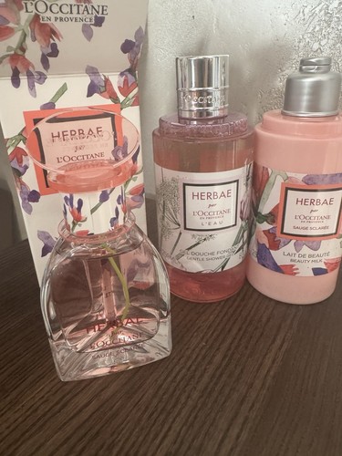 L’occitane Herbae Sclaree Eau De Toilette , Shower Gel, Body Lotion, New - Picture 3 of 5