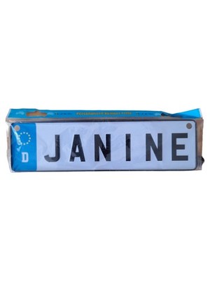 Out of the blue Blechschild Kennzeichen Janine Metall Mehrfarbig 52x11cm