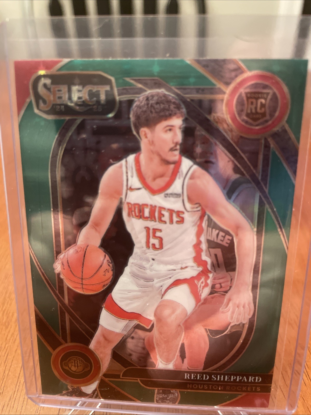 2024-25 Panini Select - Courtside Reed Sheppard #299 Green Stars Prizm (RC)