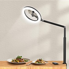10.5" Ring Light Overhead Phone Mount - Selfie Ring Light with Stand Phone Ho...