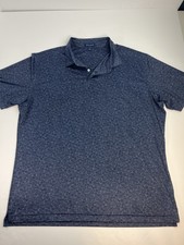 Peter Millar Crown Crafted Shirt Men's Size XXL AOP Clock Pattern Polo Blue