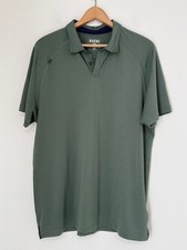 Rhone Green Polo Shirt Men's Size Large Green Delta Pique Lightweight Casual