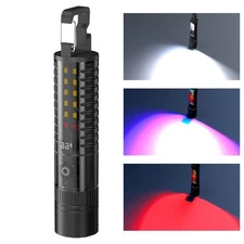 1x Super Bright High Lumens LED Flashlight Type-C Rechargeable 6 Modes Portable